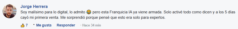 Testimonios y valoraciones de usuarios de Franquicia IA tras activar el sistema
