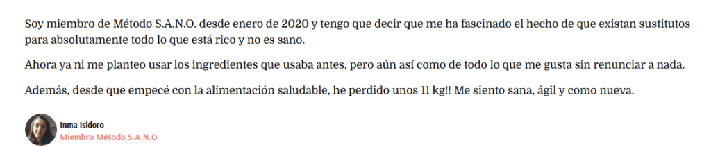 testimonio real de miembro del Método S.A.N.O. sobre la planificación semanal