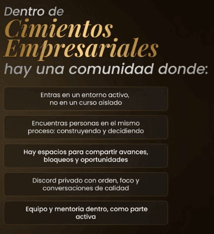 Comunidad privada Cimientos Empresariales alumnos 