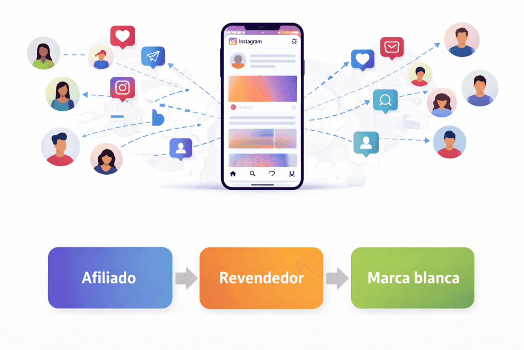 Modelos de negocio dentro de Insta Leads: afiliado, revendedor y marca blanca
