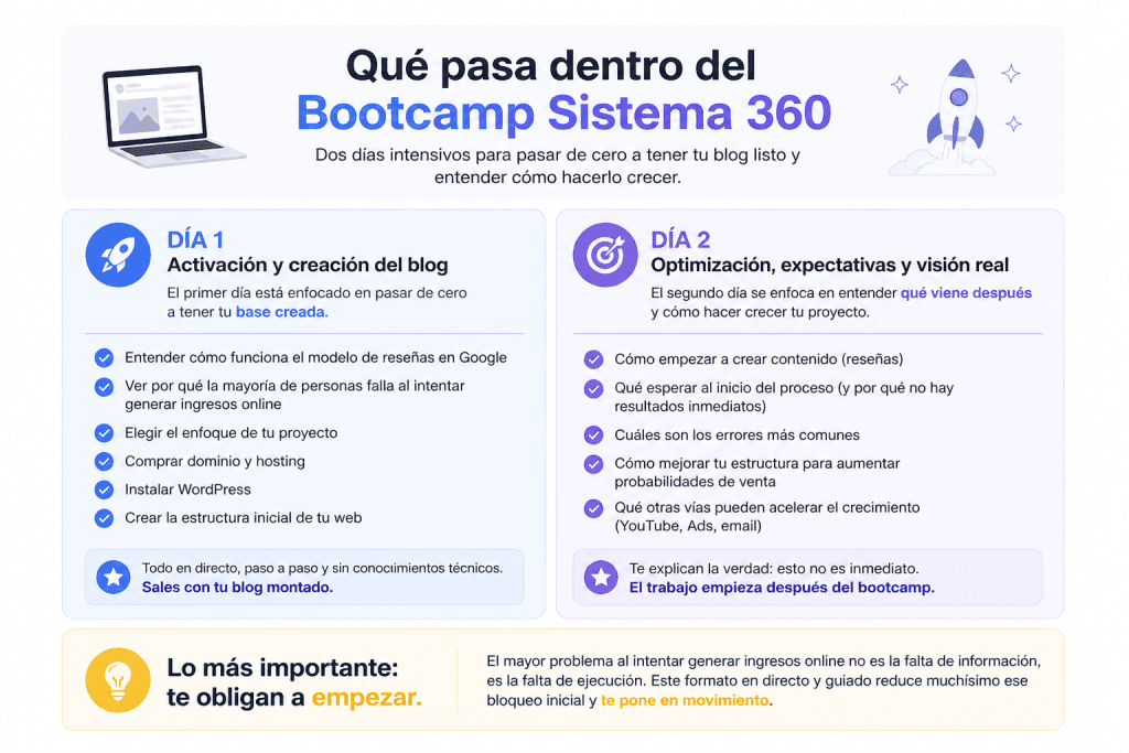 contenido bootcamp sistema 360 por dentro estructura formación