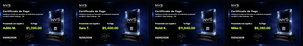 Ejemplos de payout y retirada de beneficios en NYS